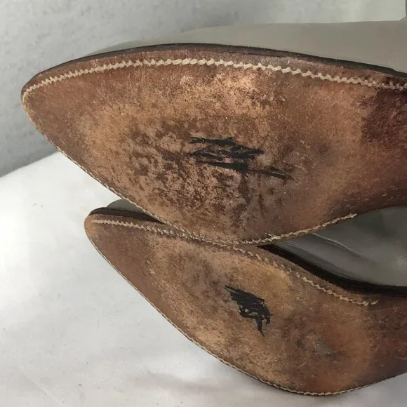 Dan Post Boots Womens Size 6.5C Gray Leather Western Pointed Toe Spain 4117 - Picture 15 of 16